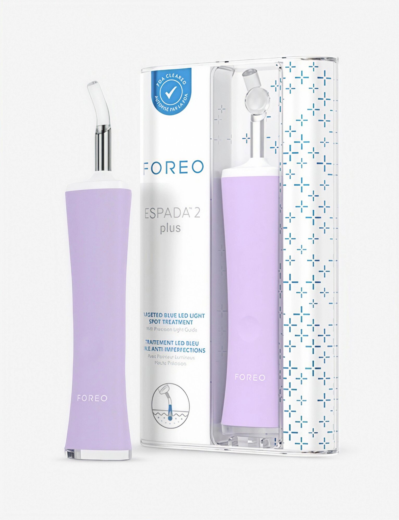 Аппарат для лечения акне FOREO ESPADA 2 plus, усиленный синий LED-свет 415 нм, технология T-Sonic