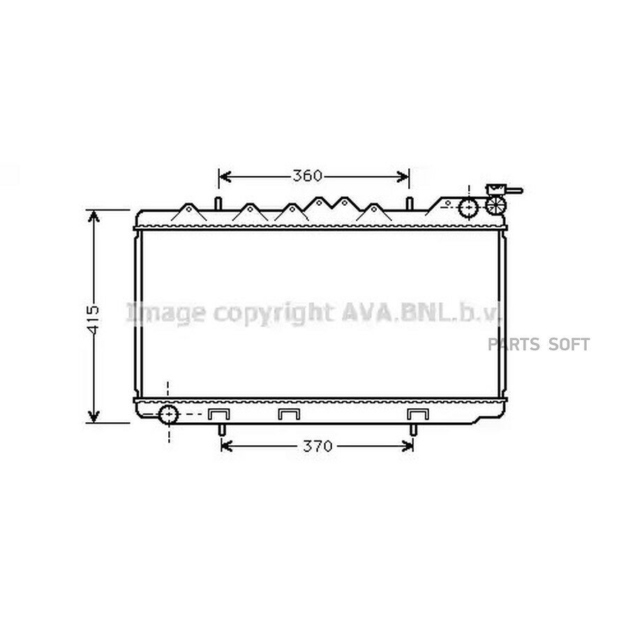 Радиатор охлаждения от официального дистрибьютора, AVA, артикул DN2094