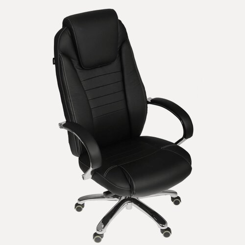 Изображение товара Кресло руководителя Бюрократ, T-9923SL/черный, кожа, крестовина хром, до 200 кг
