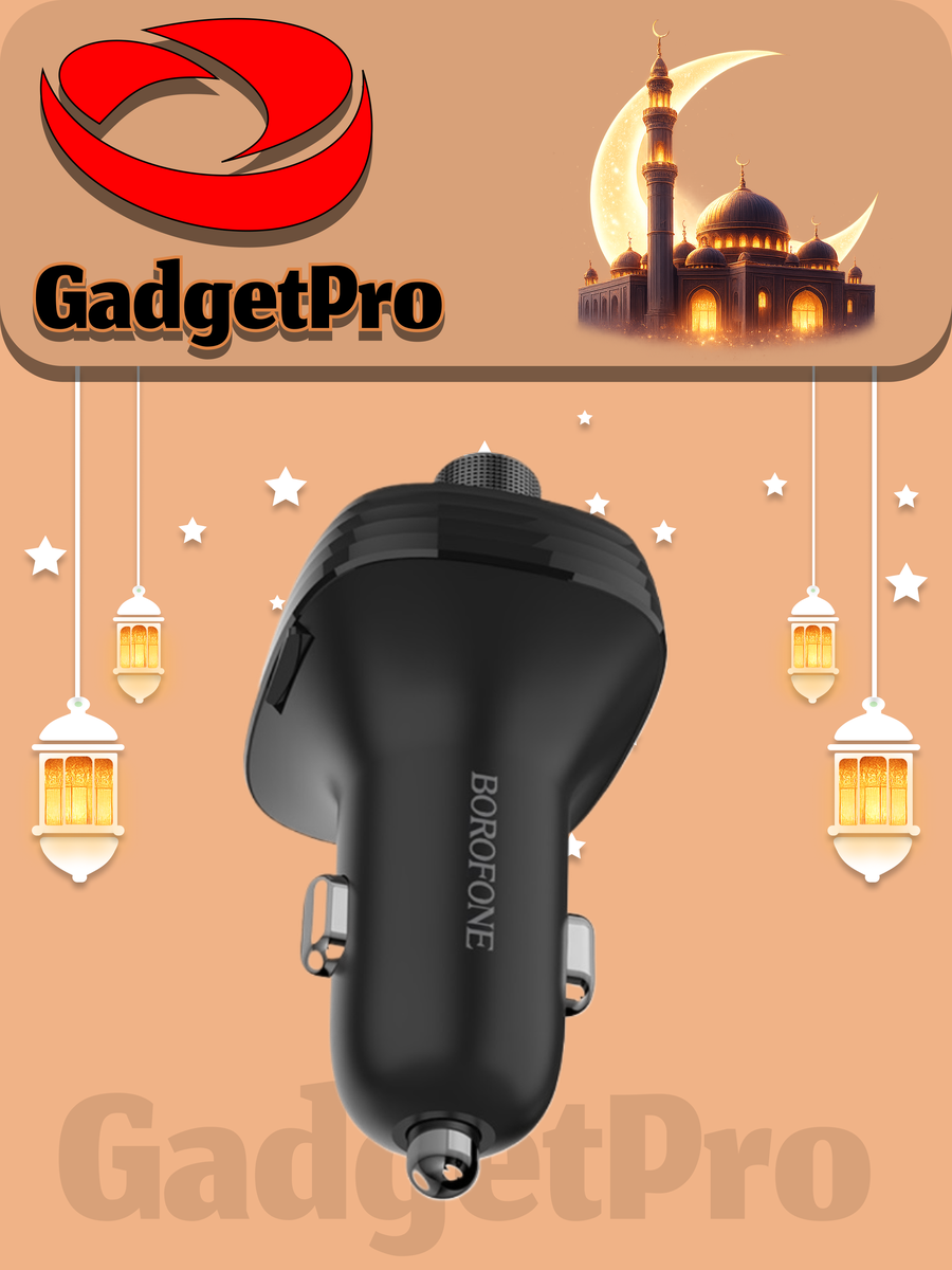 Автомобильное зарядное устройство и FM-передатчик BC16: Bluetooth, USB, MP3, для iPhone и Android — фото 1