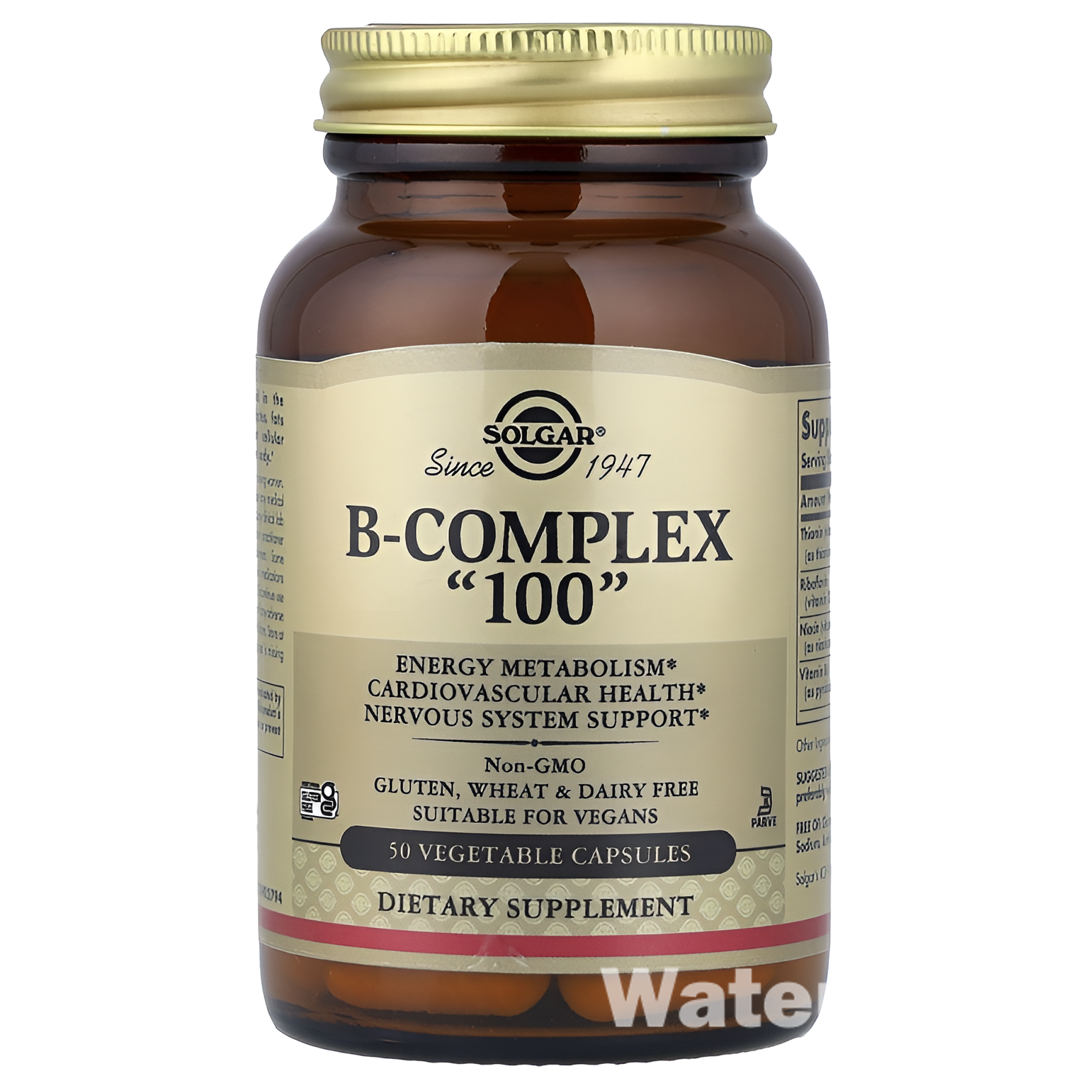 Комплекс витаминов B-Complex 100 mg Solgar N50 — поддержка энергии, нервной системы и обмена веществ