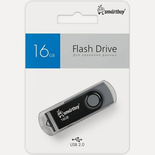 Изображение товара USB флешка Smartbuy 16Gb Twist black USB 2.0