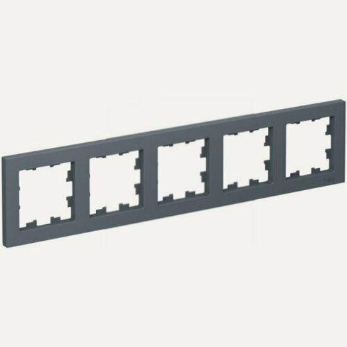 Изображение товара Рамка Systeme Electric (schneider Electric) SCHNEIDER ELECTRIC ATLASDESIGN, грифель 5-постовая, ATN000705