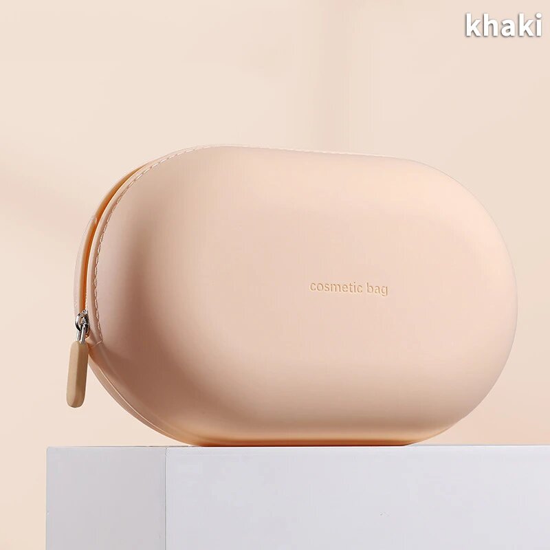 Силиконовая косметичка Khaki водонепроницаемая