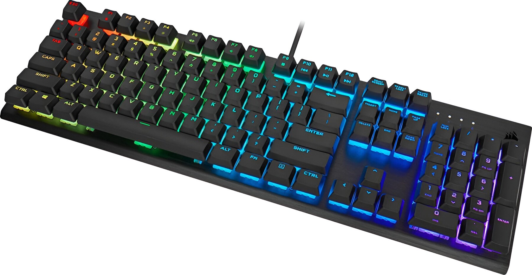 Corsair K60 Pro RGB Viola — проводная механическая игровая клавиатура с переключателями Corsair Viola