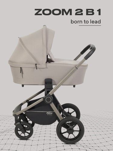 Изображение товара Коляска для новорожденных 2 в 1 MOWBaby ZOOM универсальная RA086 Milky