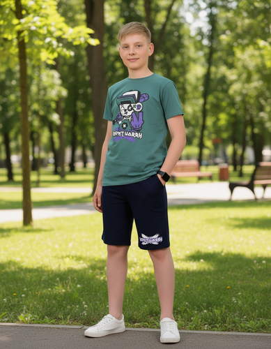 Изображение товара Пижама костюм для мальчика с шортами