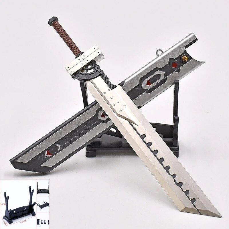 Модель оружия Клод Стриф Фенхера Фьюжн из металла 21 см Model With Stand