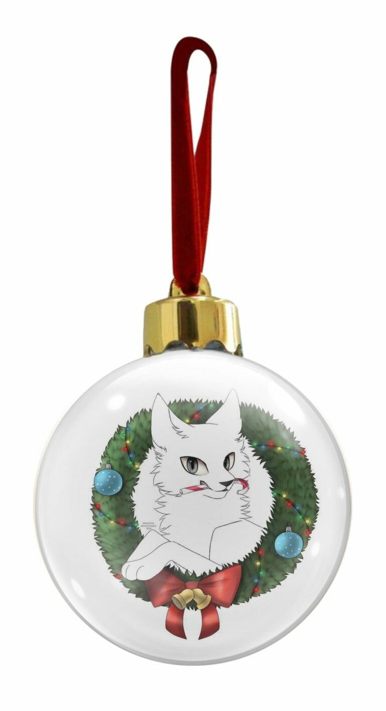 Елочный шар "Коты воители"