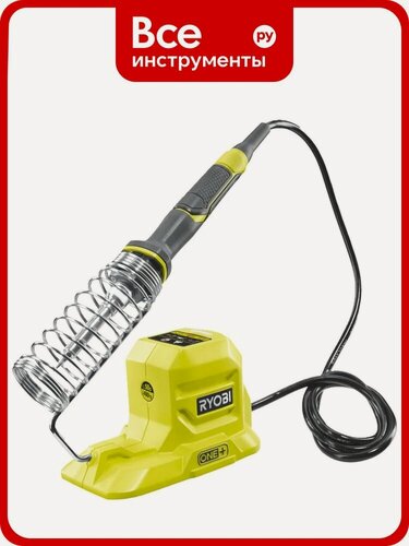 Изображение товара Паяльник RYOBI ONE+ R18SOI-0, для гаража, медное жало с покрытием, пластиковая рукоять, оригинальный съемный аккумулятор
