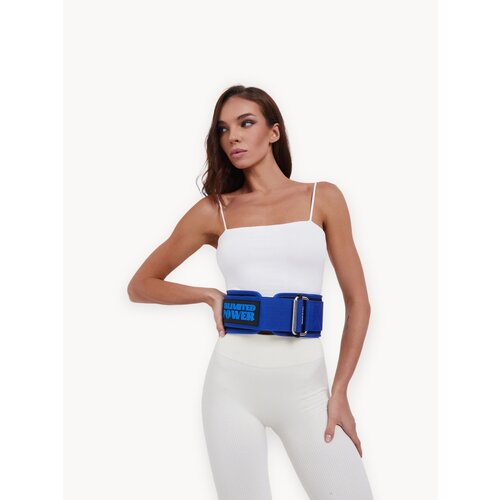 Пояс Unlimited Power на липучке, для тяжелой атлетики и пауэрлифтинга, синий, размер XL