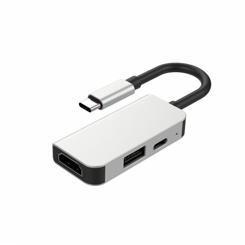 Докстанция расширения TypeC HDMI для компьютеров Nintendo Switch и игровых консолей 8в1 USB с портом Ethernet 100 Мбитс