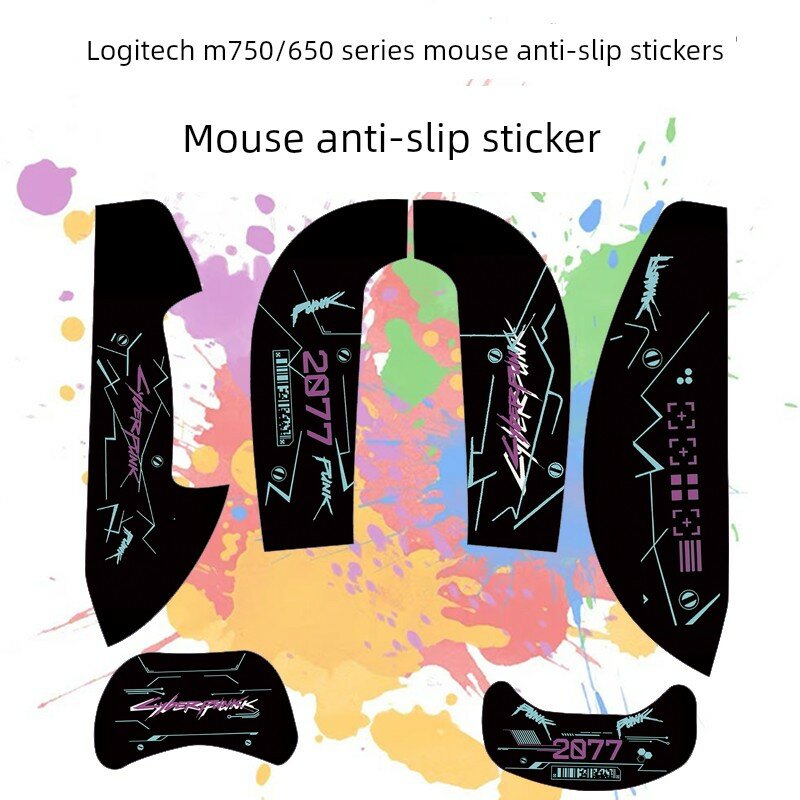 Силиконовый коврик для мыши с антискольжением для Logitech M650/M750, ультра-тонкий и устойчивый к поту, с черным