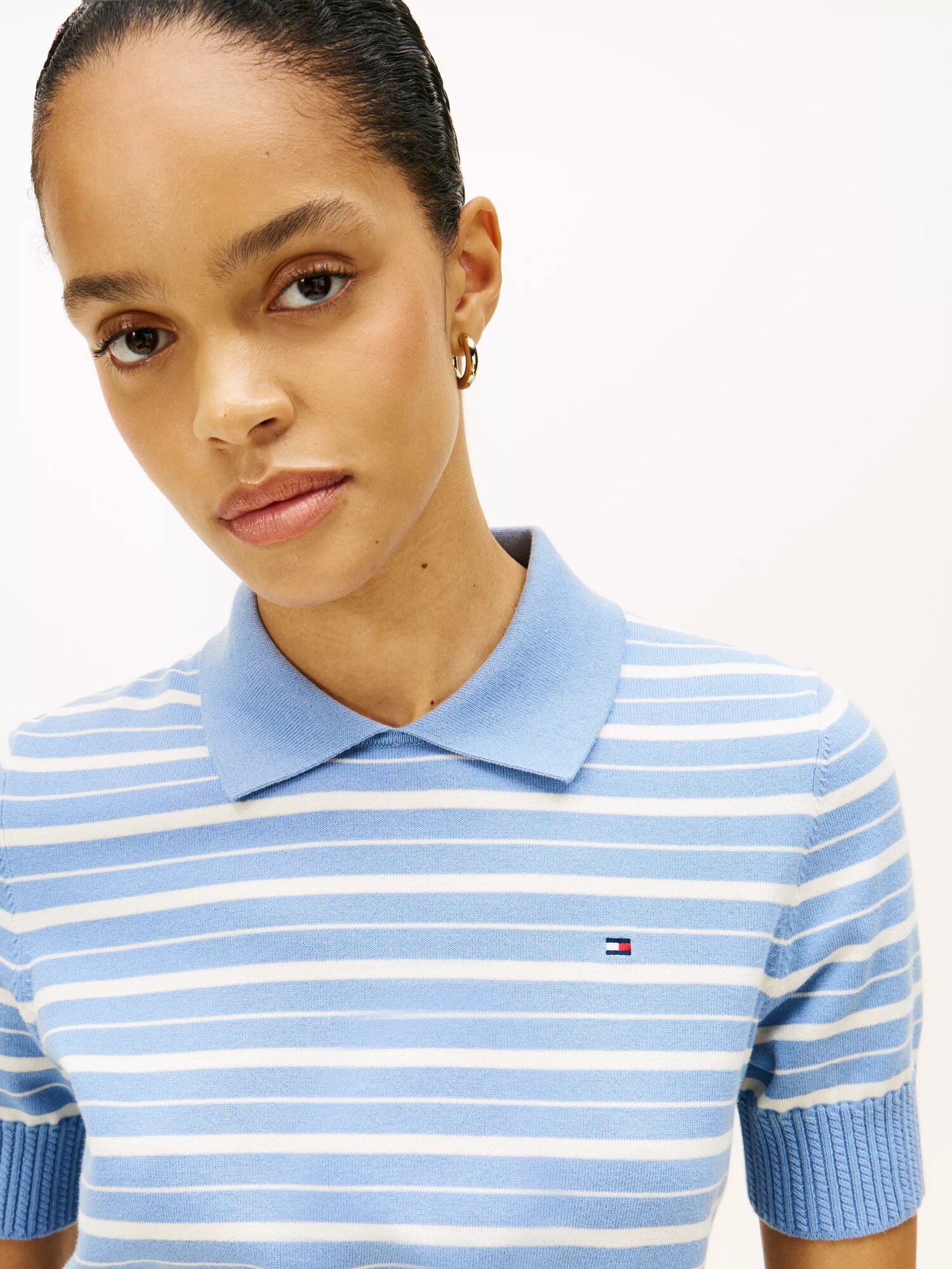 Свитер TOMMY HILFIGER, размер M, , светло-синий — фото 1