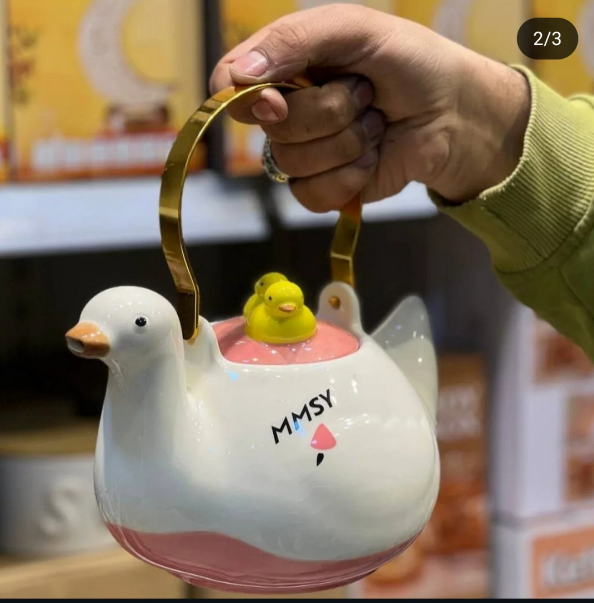 Керамический чайный набор “MMSY Duck” с чайником и 4 кружками — фото 1