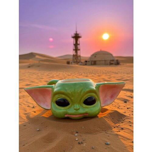 фото Кружка "baby yoda" gift mug, керамика, 450мл, для свч, использование в посудомойке