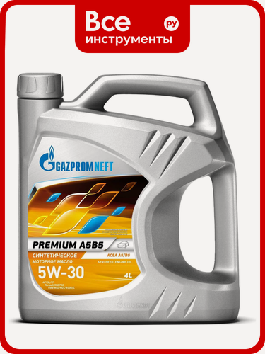 Изображение товара Моторное масло GAZPROMNEFT Premium A5/B5 5W-30 синтетическое, для дизельных автомобилей, одобрено