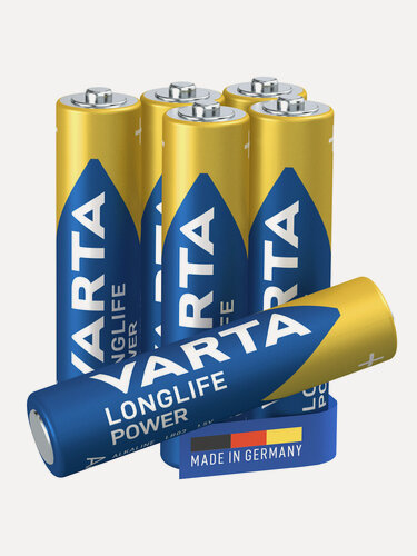 Изображение товара Батарейки ААА VARTA LongLife Power LR03 мизинчиковые алкалиновые блистер 6 шт