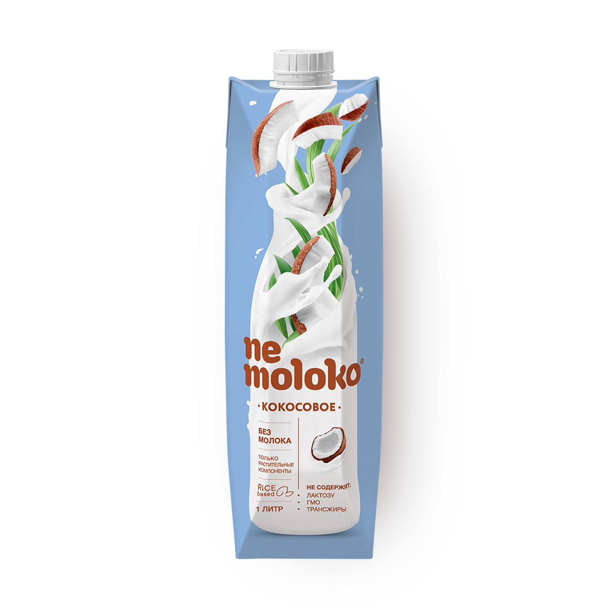 Напиток рисовый Nemoloko, кокосовый, 1000 мл, тетра-пак, 1 упаковка