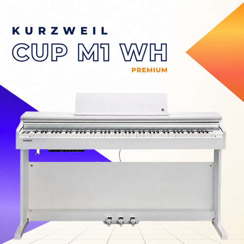 фото Цифровое пианино kurzweil cup m1 белое, с банкеткой, молоточковая механика