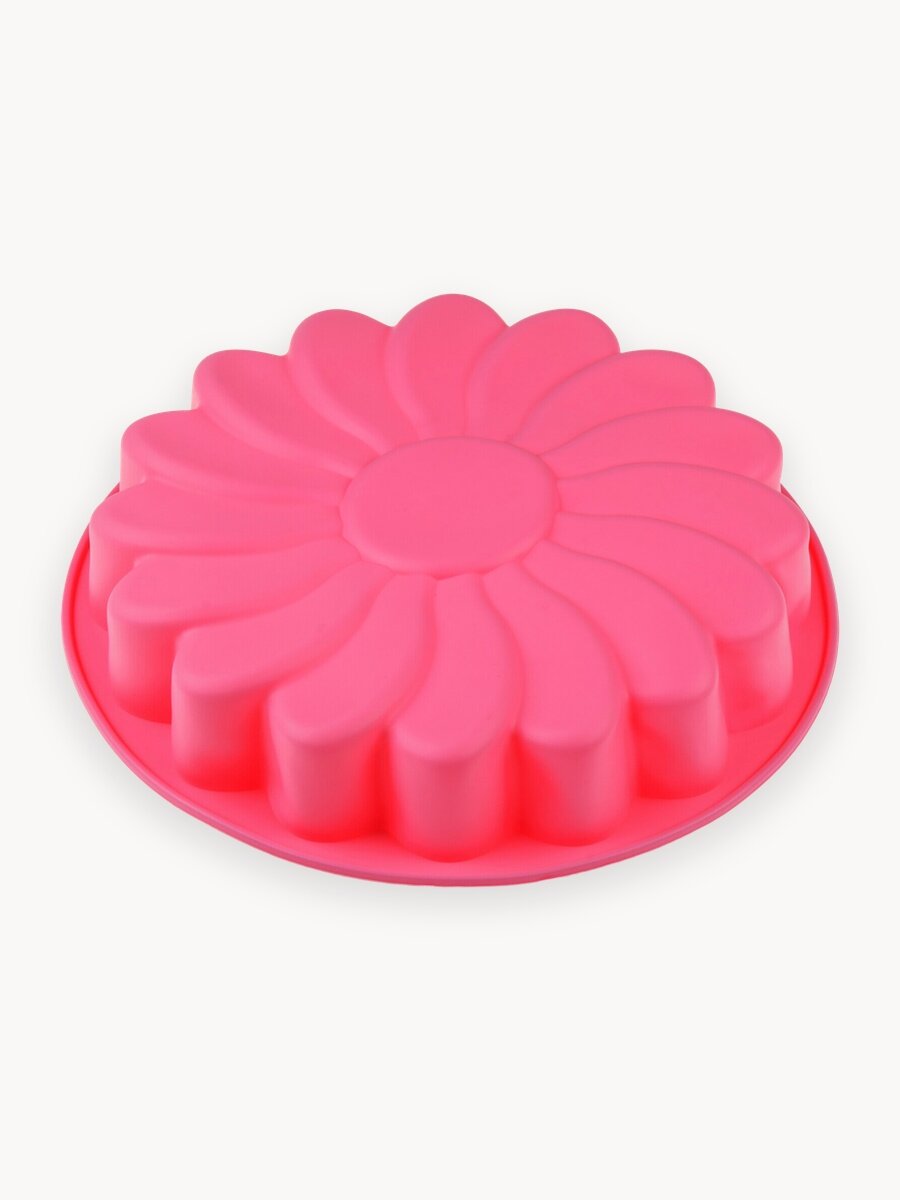 Форма для выпечки силиконовая ромашка 23,5х5 см PERFECTO LINEA Fruit Dove темно-розовая (20-001129)