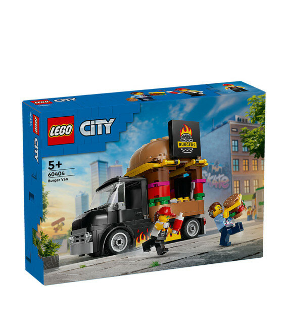 Лего. Конструктор City. Фургон с бургерами, 194 детали. Lego