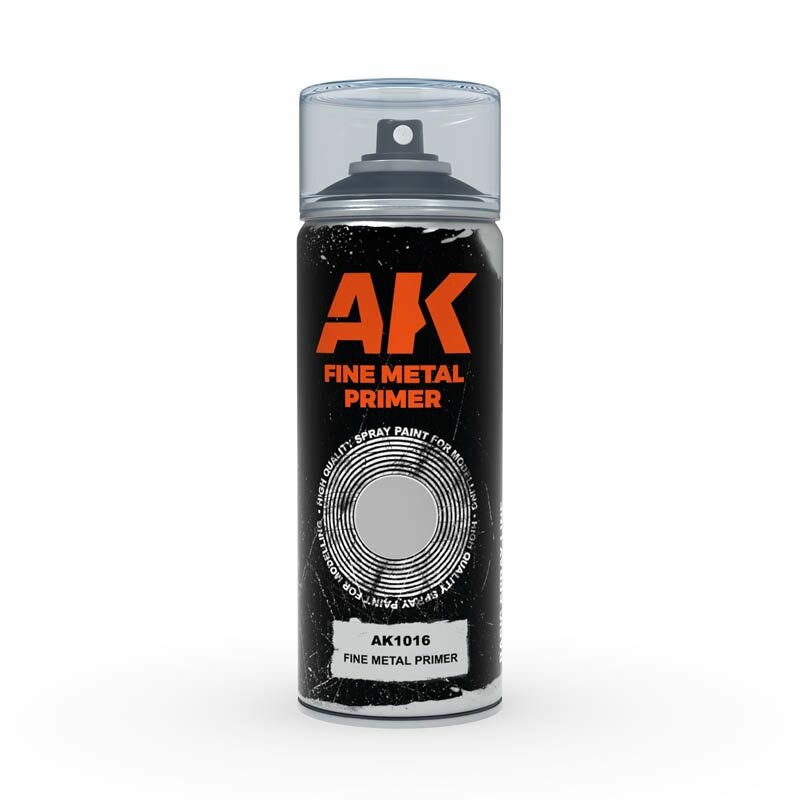 Fine Metal Primer Spray - Аэрозольный акриловый праймер для металлических деталей AK Interactive, 150мл