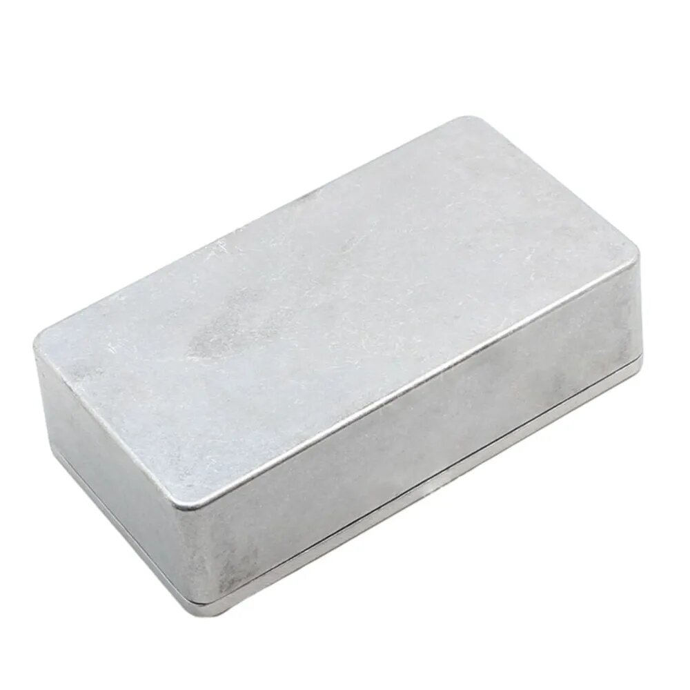 Корпус для гитарного эффектора 1590B, алюминиевый, серебристый