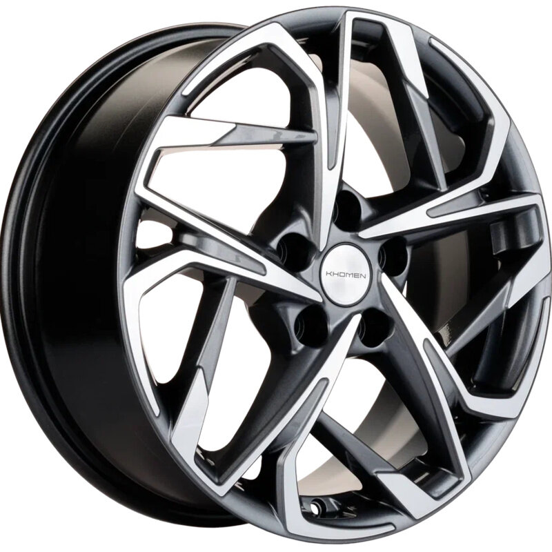 Литой колесный диск Khomen Wheels KHW1716 (Chery Tiggo/Tiggo 7 Pro) 7x17/5x108 ET40 D60,1 Gray-FP