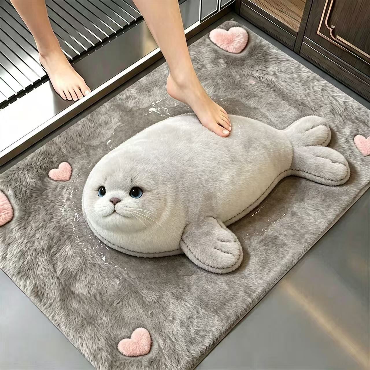 Коврик для ванной 60x90 см 2 мм 3d-эффект горчичный