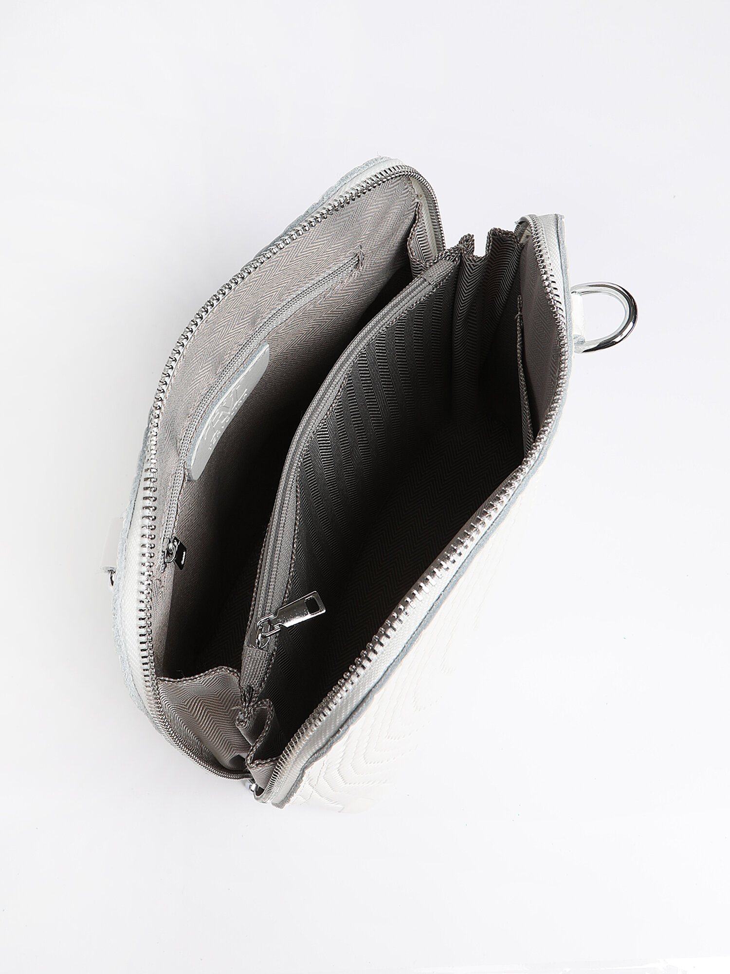 Сумка кросс-боди TERVOLINA, фактура зернистая, белый — фото 1