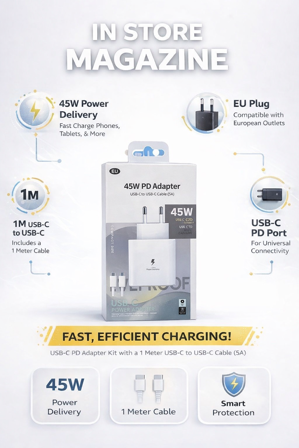 Зарядное устройство, для Samsung, 45 W, Type-C, сверхбыстрая зарядка