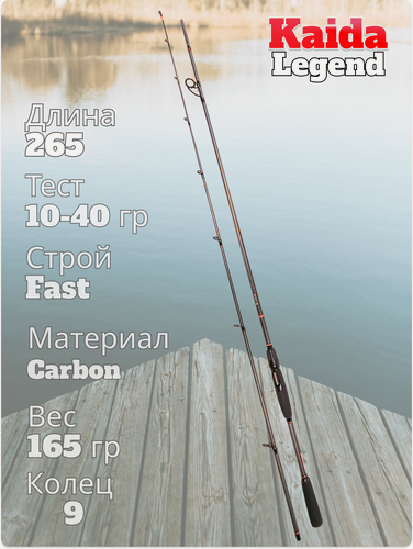 Изображение товара Спиннинг штекерный Legend Kaida тест 10-40 гр длина 265 см