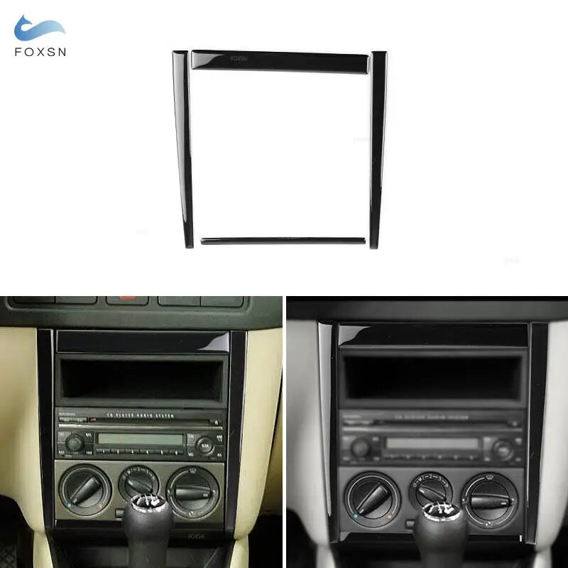 Для VW Golf 4 Jetta Bora MK4 R32 Gti 1999 2000 2001 2002 2003 2004 Автомобильный центральный кондиционер, радиопанель, накладка