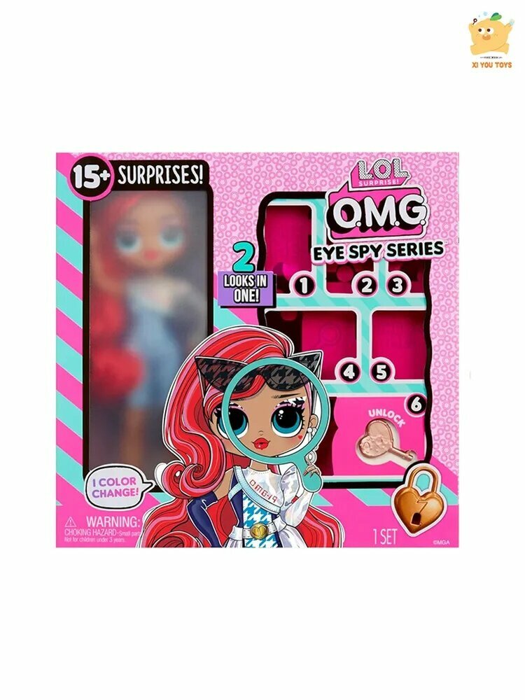 L.O.L. Surprise! OMG Eye Spy Series Jessica Spy / Шарнирная Кукла, Меняющая Цвет, Из Серии LOL Surprise!-Идеальный Подарок И Предмет Коллекционирования Для Детей От 4 Лет.