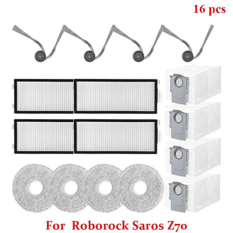 Запасные части для робота-пылесоса Roborock Saros Z70 16 pcs1