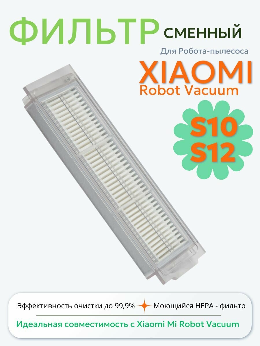 Фильтр для робота-пылесоса Xiaomi Robot Vacuum S40 Pro. S10. Vacuum S12 BHR5988EU, BHR7328GL нера фильтр для пылесоса