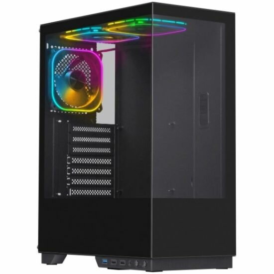 Корпус DEFENDER HyperHub черный, ATX,3fans, switch M/BSync