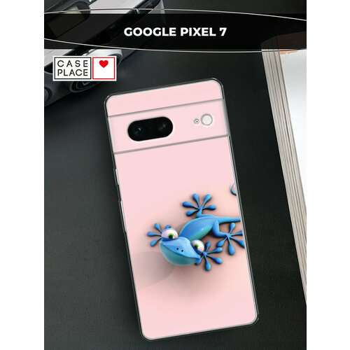 фото Чехол на google pixel 7 / гугл пиксель 7 с принтом голубая ящерка case place
