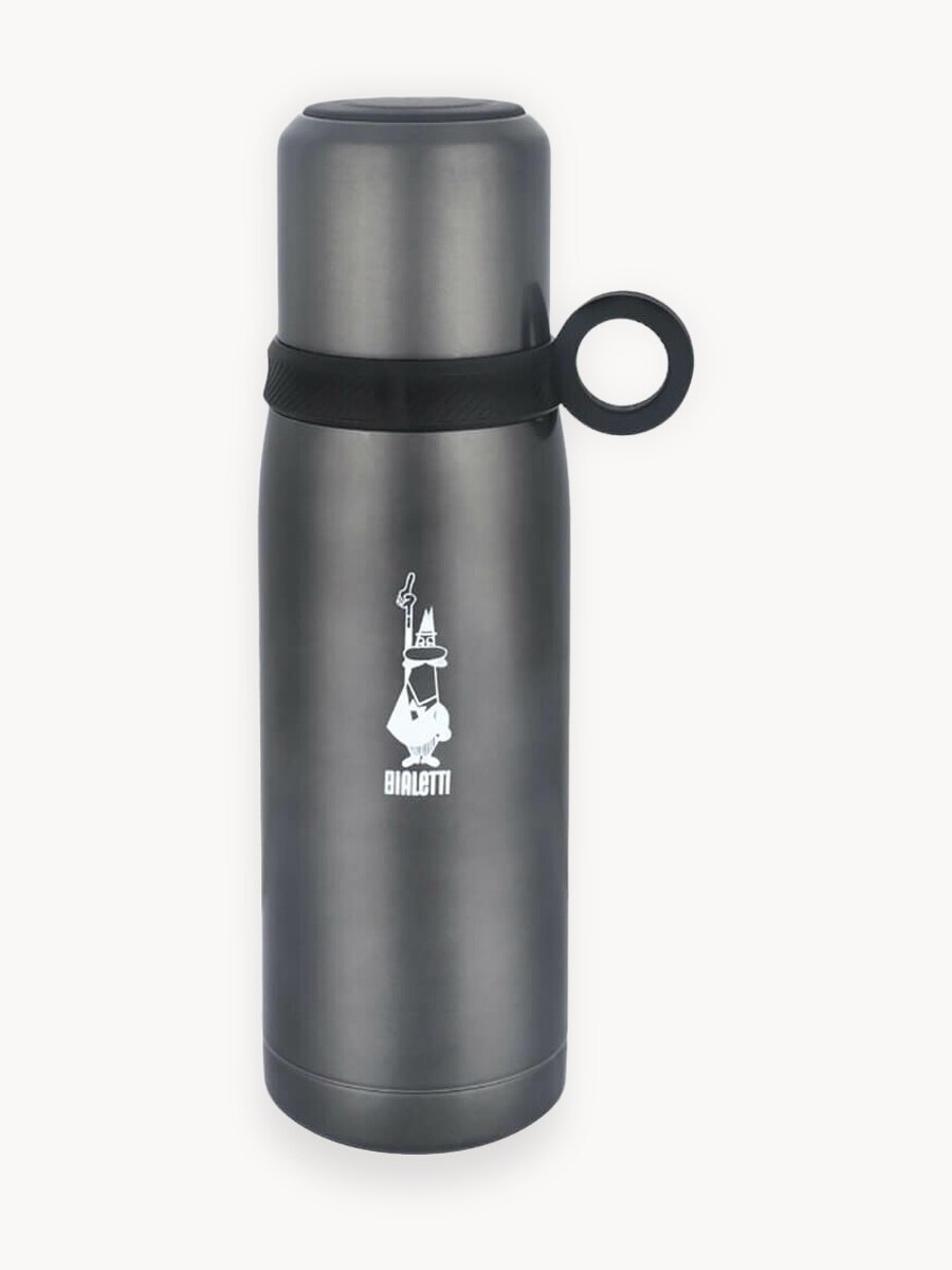 Термобутылка Bialetti DCXIN00008, сталь, темно-серая, 500 мл