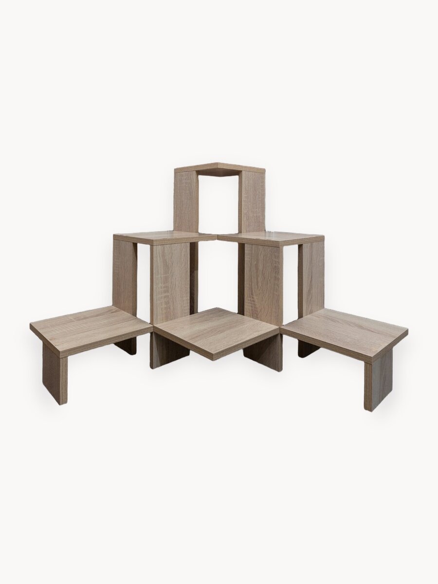 Полочки для растений деревянные дуб сонома