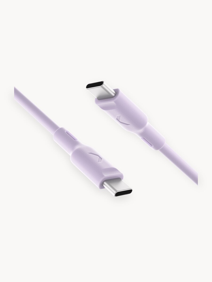 Кабель COMMO Jelly USB Type-C - USB Type-C, 100W, 2,2 м, Лавандовый