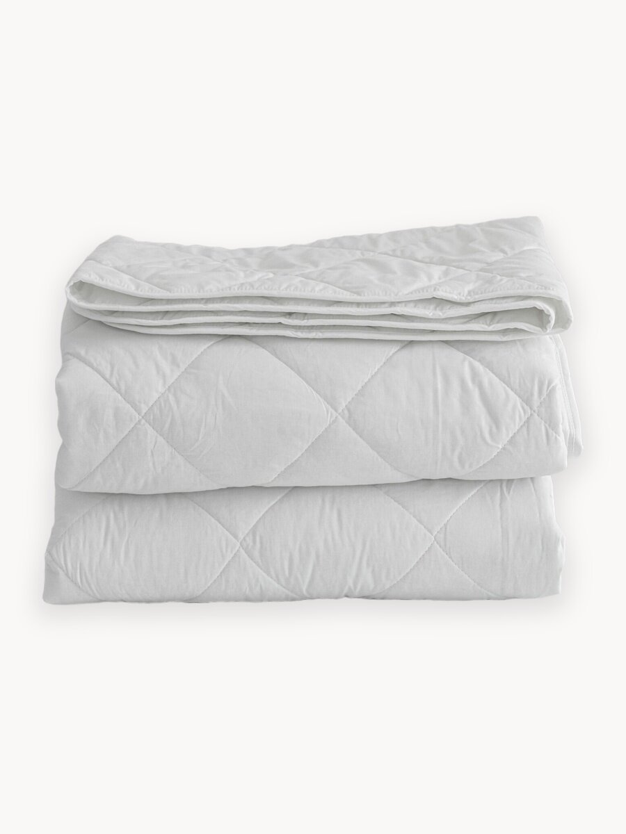 Одеяло 2 спальное облегченное 200х200 YERRNA, чехол перкаль (хлопок 100%), стеганое, цвет белый