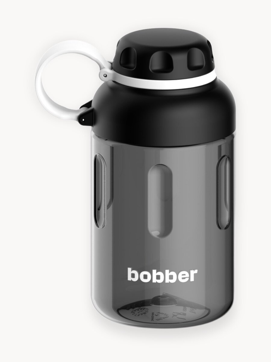 Бутылка для воды спортивная Bobber Tritan черный, 590 мл мужская, женская