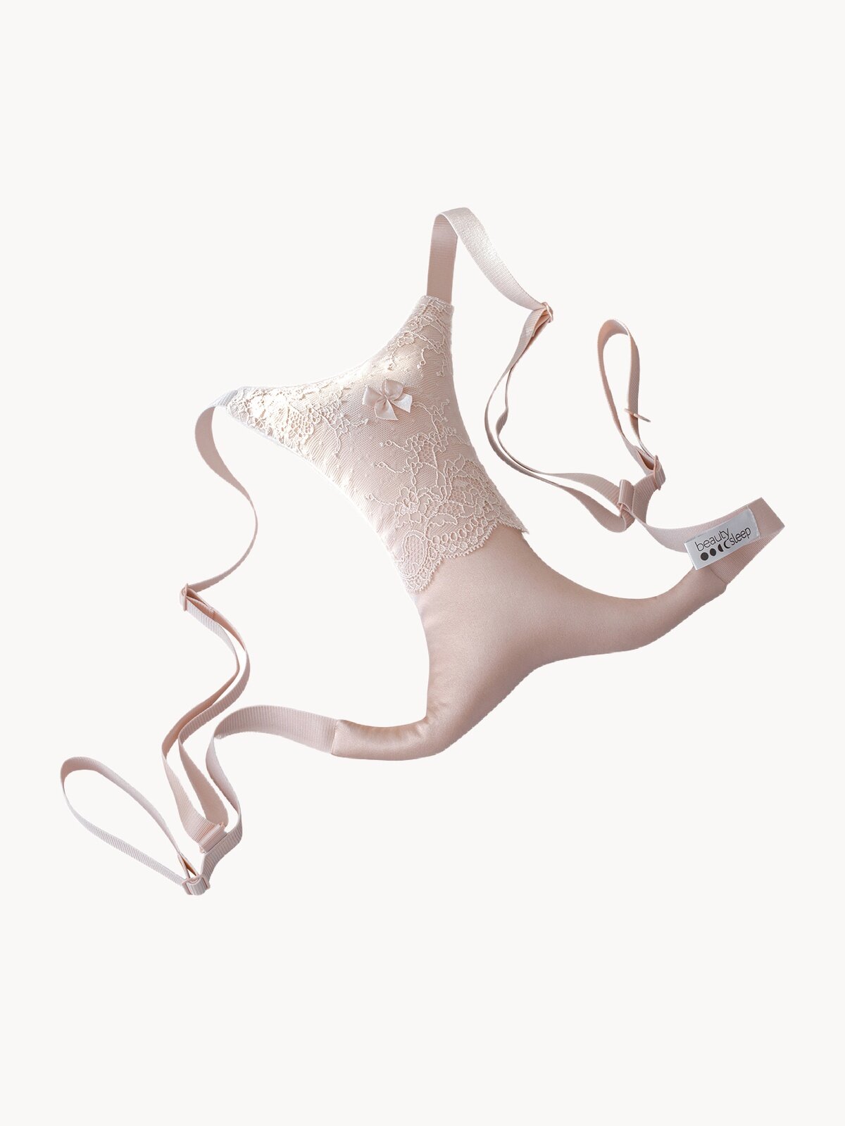 Подушка для зоны декольте против заломов и морщин сна / Натуральный шелк и кружево