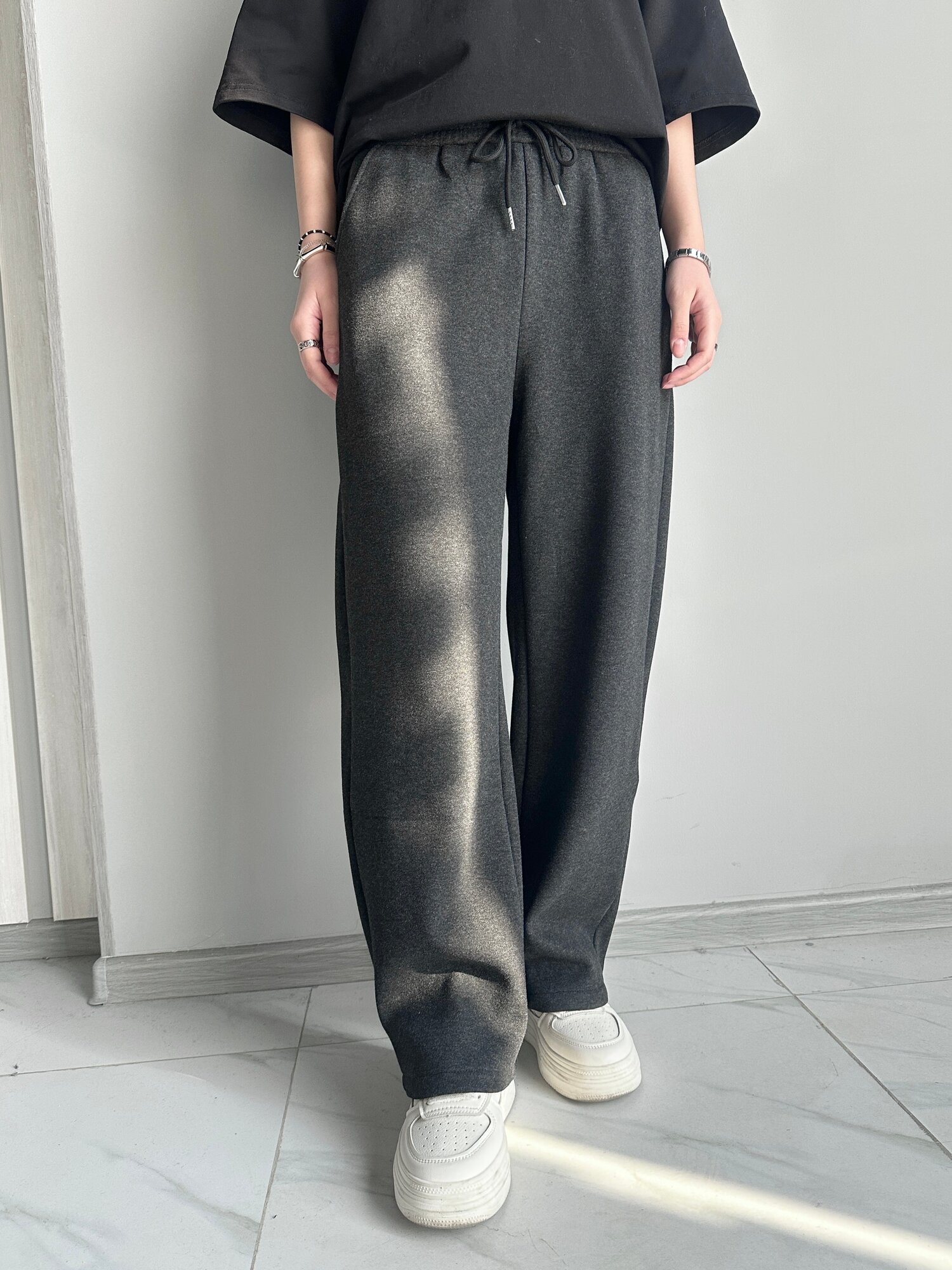 Брюки утеплённые Темно-серый