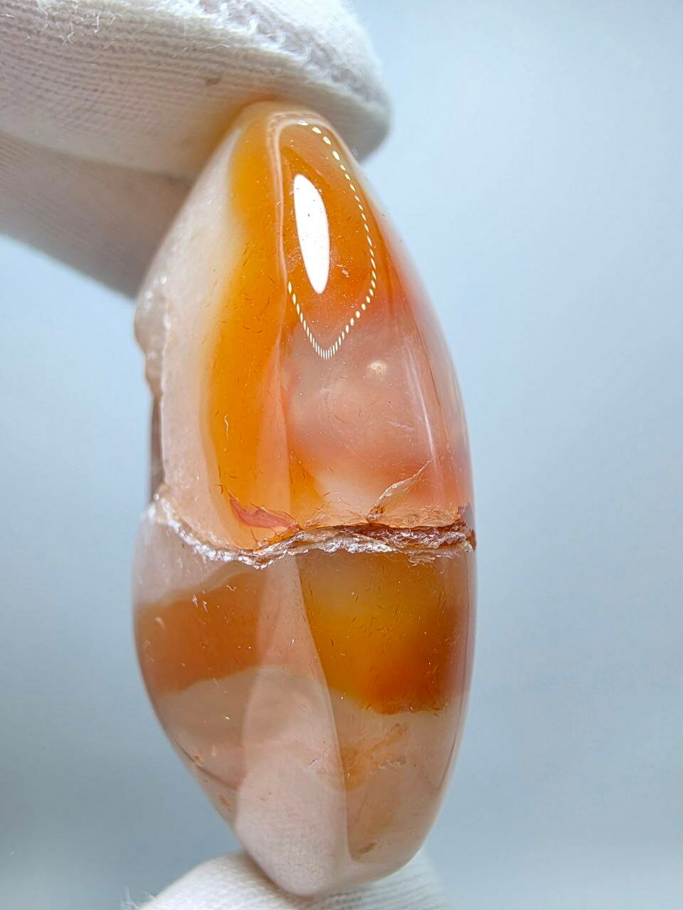 Сердолик с жеодой 56 мм, 84 г. — фото 1