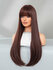 Парики, прямые длинные волосы, с чёлкой, 70 см