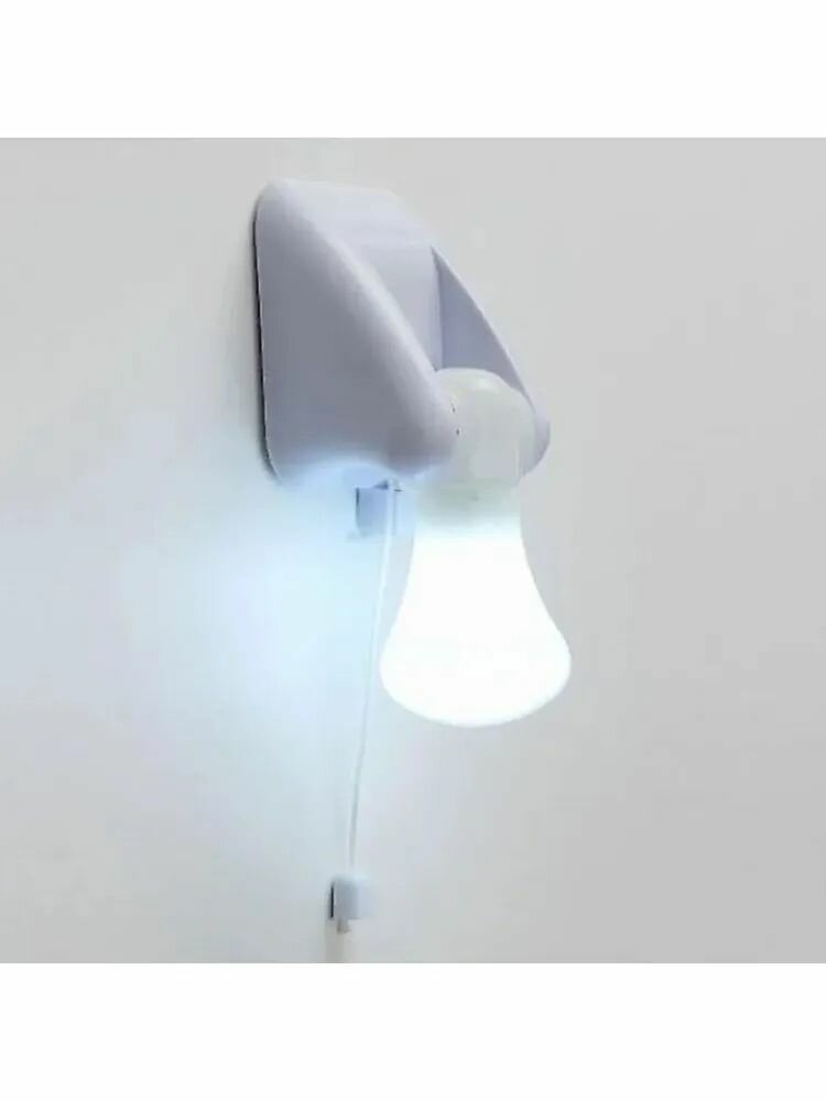 Мини-светильник с верёвочным включением, 3 LED, для дома, прикроватной тумбочки и шкафа