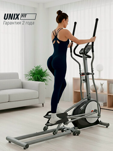 Изображение товара Эллиптический тренажер UNIX Fit SL-430E электромагнитный кардиотренажер, маховик 8 кг (инерционный вес 16,5 кг), для дома